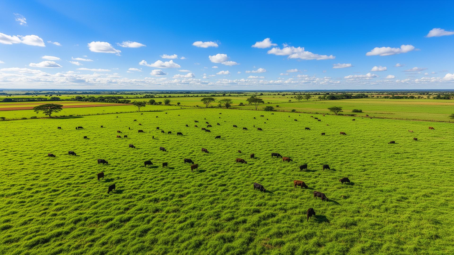 Campos de pasto en Paraguay
